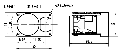 905nm Laser Rangefinder Module 2km SF-DYA09C