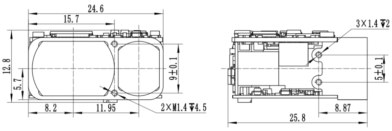 905nm Laser Rangefinder Module 1.5km SF-DYA1503C