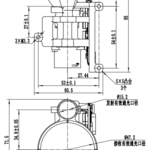 1535nm Eye-safe Laser Rangefinder Module 10.5km SF-DYC10K2B
