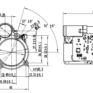 1535nm Eye-safe Laser Rangefinder Module 7.3km SF-DYC7001A
