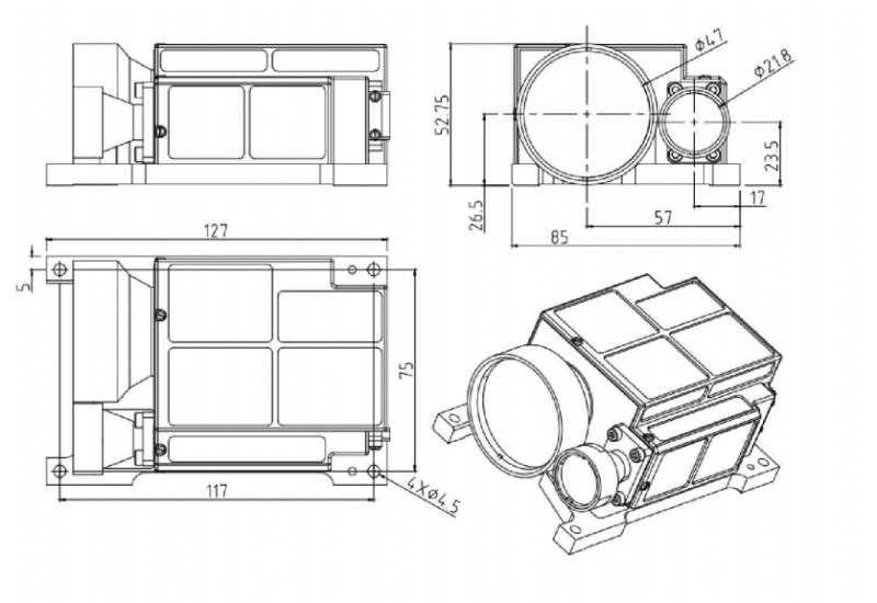 1535nm Eye-safe Laser Rangefinder Module 18km SF-RBC4718