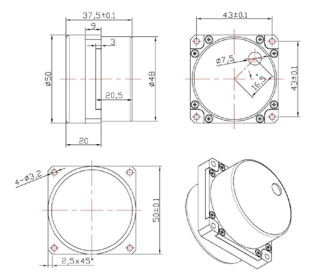 Single-Axis Fiber Optic Gyroscope SF-RBT150