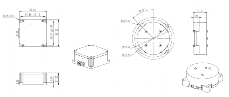 Three-Axis  Remote Fiber Optic Gyroscope SF-RBT350
