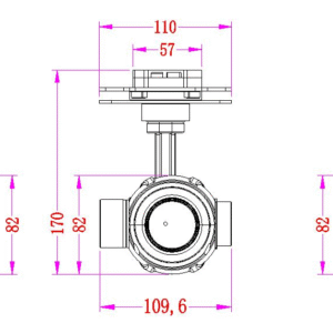 20x Optical Zoom + 3-Axis Stabilization 4K Resolution Network IP Drone Gimbal Camera PTZ with AI Tracking SF-TPD20S78
